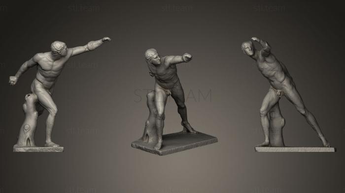 The Borghese Gladiator LOUVRE PARIS HIGH POLY