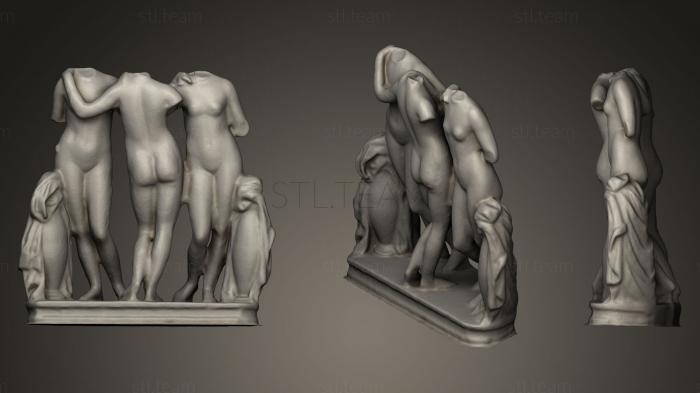3D model Three Graces Sculpture (STL)