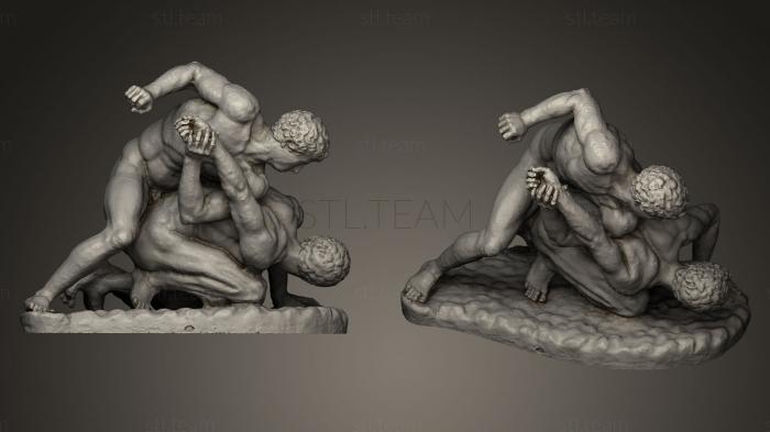Статуи античные и исторические Two wrestlers in combat repost