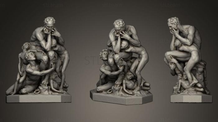 3D model Ugolino and His Sons Dantes Inferno (STL)