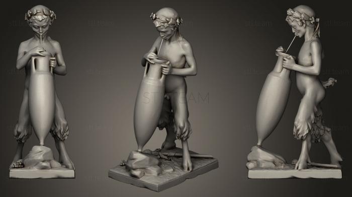 3D model Young Satyr drinking Wine (STL)