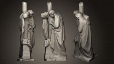 3D model Angel holding cross carving (STL)