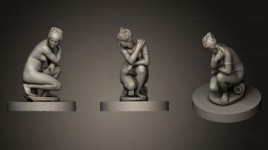 3D model Aphrodite crouching at her bath (STL)