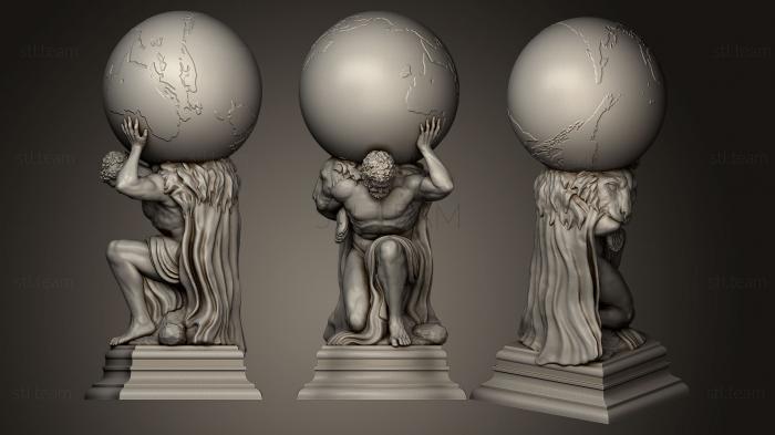 3D model Hercule holding the globe (STL)
