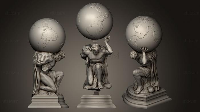 3D model Hercules holding globe (STL)
