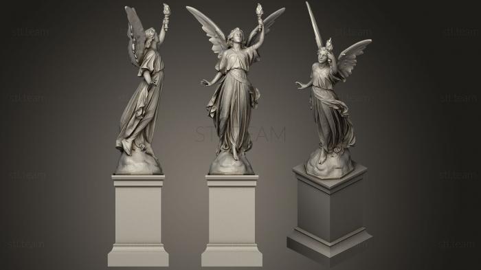 3D модель Статуя Ангела с огнем (STL)