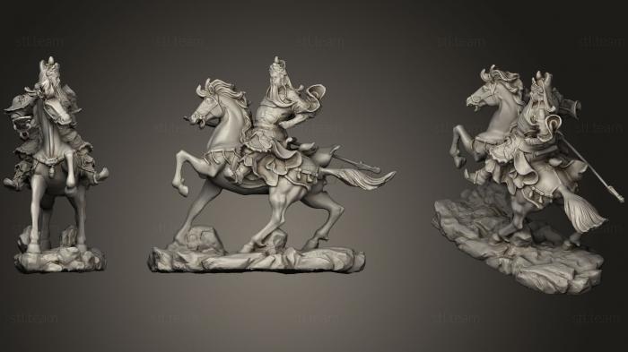 3D модель Статуя Гуань Юя верхом на лошади (STL)
