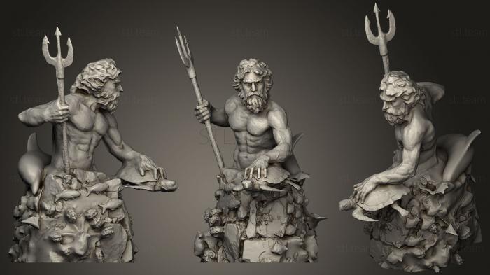 3D модель Король Нептун (статуя Вирджиния-Бич) (STL)