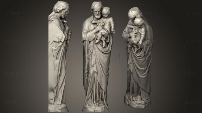 Статуи античные и исторические Scan Of Statue Of St. Joseph