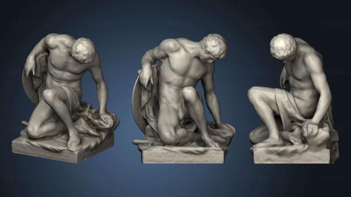 Статуи античные и исторические фигура умирающего гладиатора в Лувре