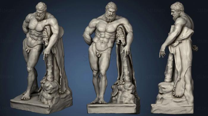 3D model Farnese Hercules by Glykon Museo Archeologico Nazionale Naples (STL)