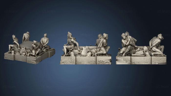 Статуи античные и исторические Four Captives Richelieu wing Louvre