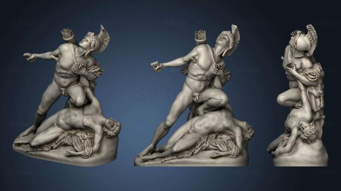 3D модель Нисус и Эвриаль Жан Батист Роман Лувр Париж Франция (STL)