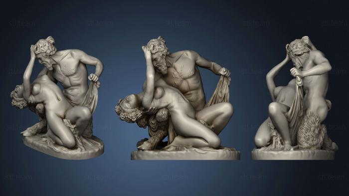 3D модель Сатир и вакханка Джеймс Прадье Лувр Париж Франция 2 (STL)