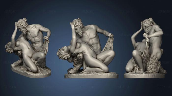 3D модель Сатир и вакханка Джеймс Прадье Лувр Париж Франция (STL)