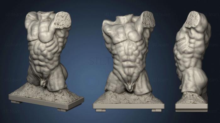 Статуи античные и исторические Torso Of The Falling Man Lous Xiv At The Rodin Museum Paris France