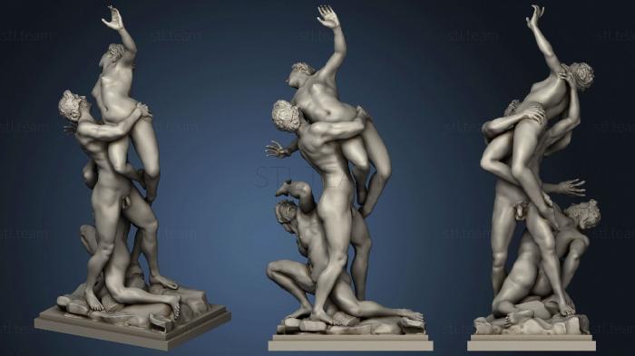Статуи античные и исторические Похищение сабинянки Лоджия деи Ланци Флоренция Италия