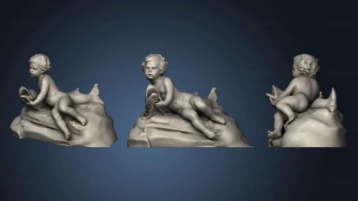 3D модель Ребенок и рыба (STL)