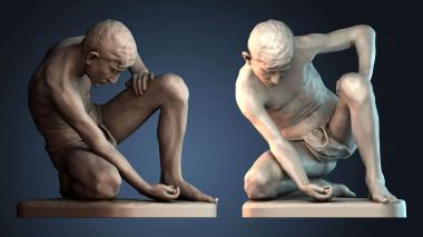 3D model Boy Playing Marbles at the Usher Gallery, UK (STL)