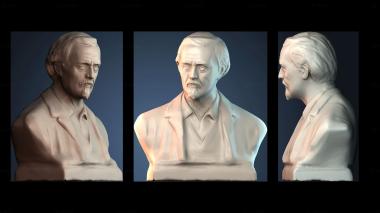 3D model Siegfried Marcus Statue in Resselpark, Vienna (STL)