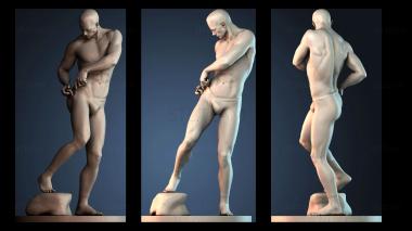 3D model Warrior Man (STL)