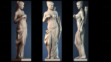 3D model Female Archers (STL)