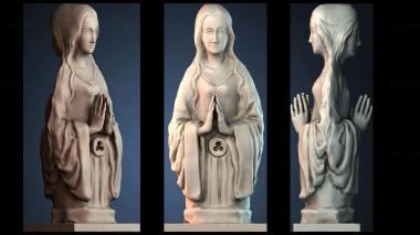 3D model Double faced reliquary bust of a female saint (STL)