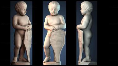 3D model Putti holding coat of arms (STL)