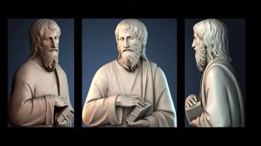 3D model A saint with a book (STL)