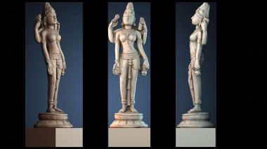 3D model Devi holding a water pot and book (STL)