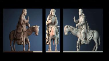 3D model Christ on the donkey (STL)
