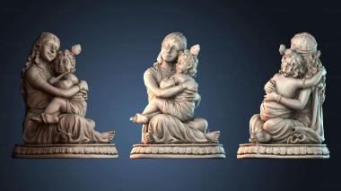 3D model Yashoda with Krishna (STL)