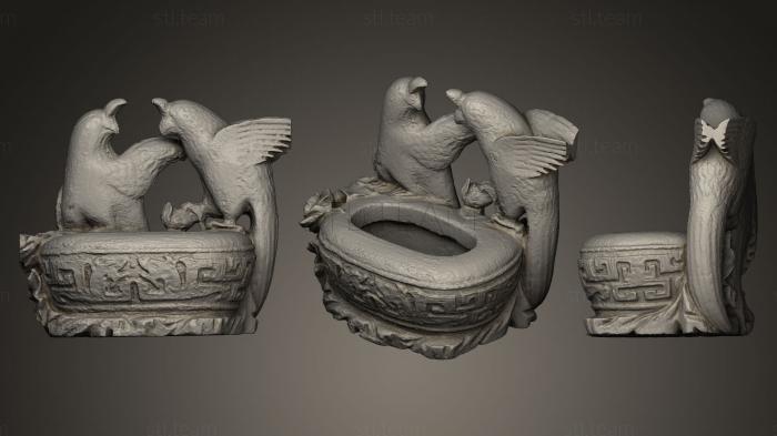 Статуэтки птицы Chinese carved malachite vase