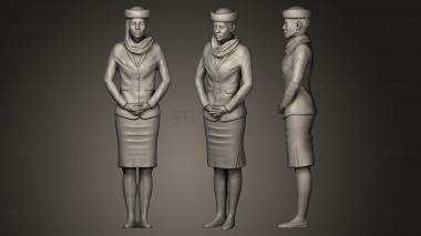 3D model Emirates Airline stewardess (STL)