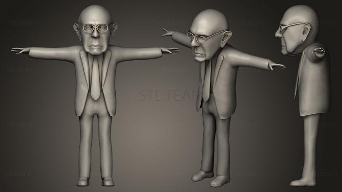 3D model Bernie Sanders Caricature Animated (STL)