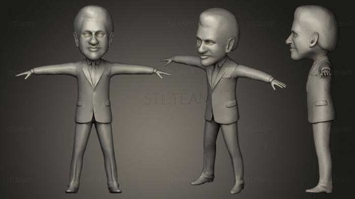 Статуэтки известных личностей Bill Clinton caricature Animated