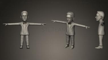 3D model Edward Snowden 3D caricature (STL)