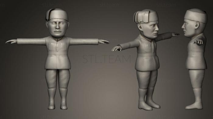 3D model Mussolini caricature (STL)
