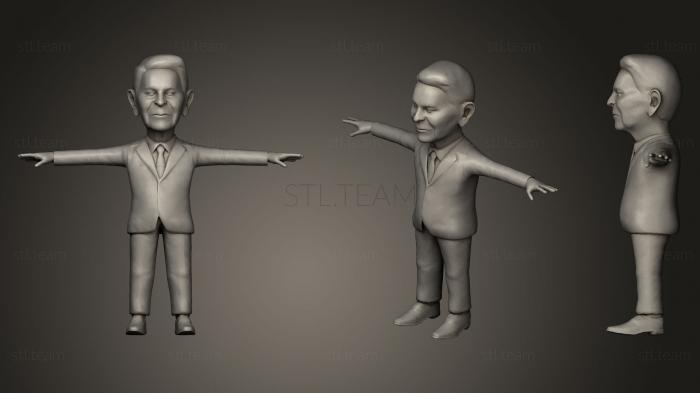 3D модель Карикатура на Рональда Рейгана (STL)