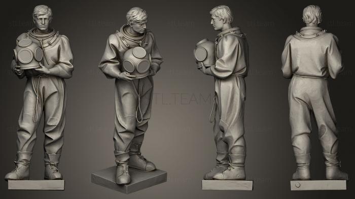 3D модель Мемориальная статуя Губчатого дайвера (STL)
