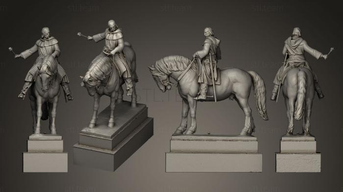 3D модель Конная статуя Яна ики в Праге (STL)