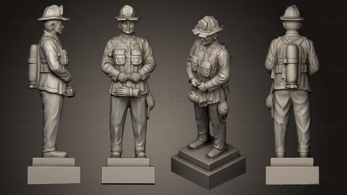 3D модель Мемориальная статуя пожарного (STL)
