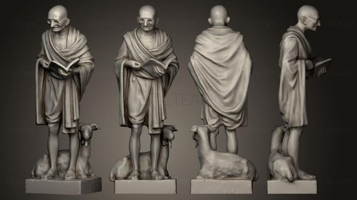 3D model Gandhi with goat Delhi Museum of Gandhi (STL)