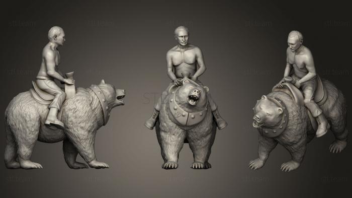 3D model Vladimir Putin On A Bear (STL)