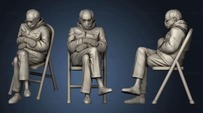 Статуэтки известных личностей Bernie Sanders Foldable Chair Meme
