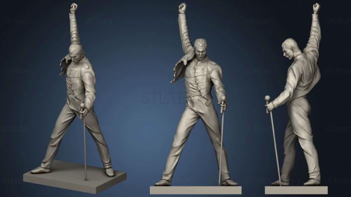 3D model Freddie Mercury Statue in Montreux fixed (STL)
