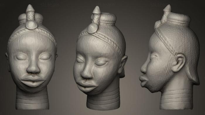 Скульптуры индийские Ceramic head from Nigeria