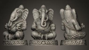 3D model Ganesha on round plinth (STL)