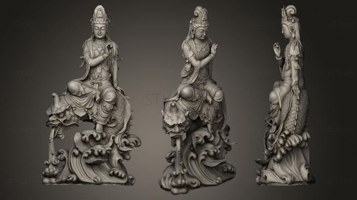 Скульптуры индийские Guanyin Sitting On The Monster