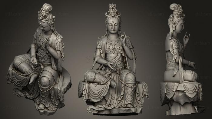 Скульптуры индийские Буддийская скульптура из Резьбы по дереву династии Сун